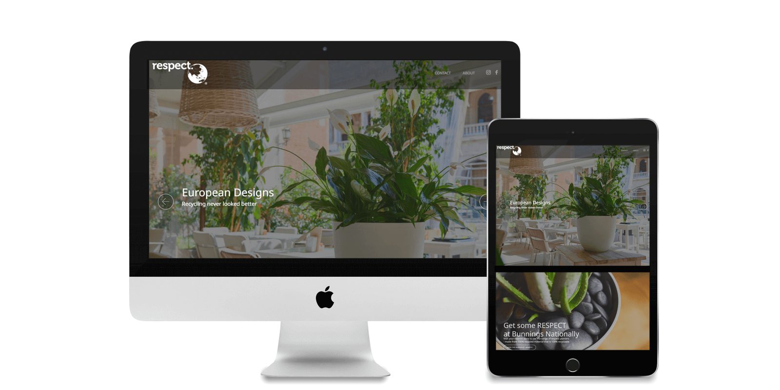 The Respect website on a desktop and tablet