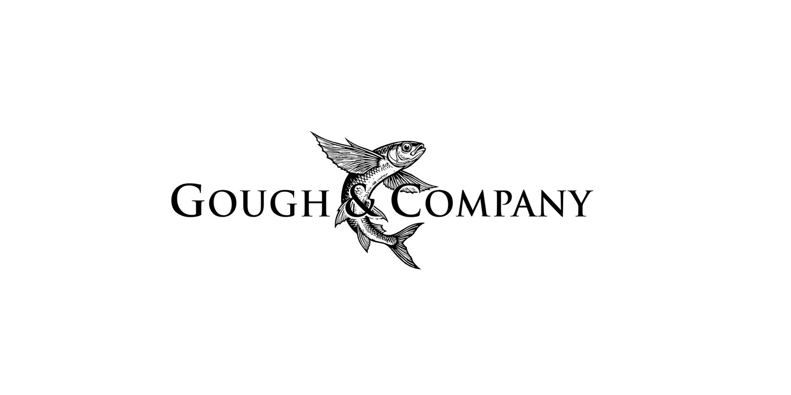 The Gough and Company logo: a flying fish drawn in ink beside the company name