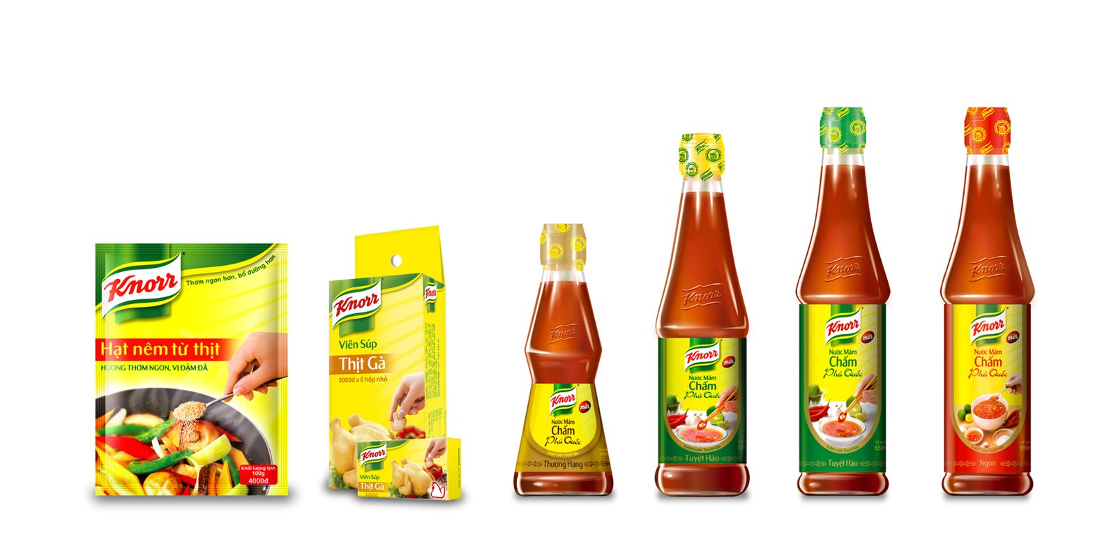 Knorr seasoning, stock cubes and sauce bottles in Vietnam